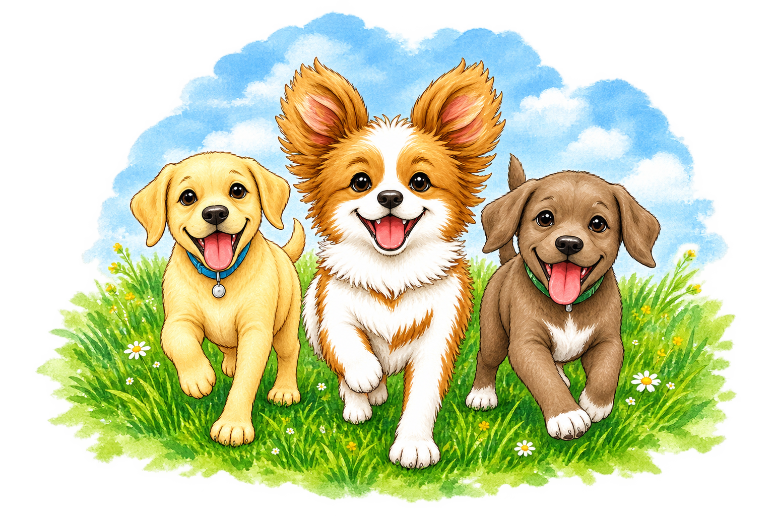 Maxi, Missie and Maisey together